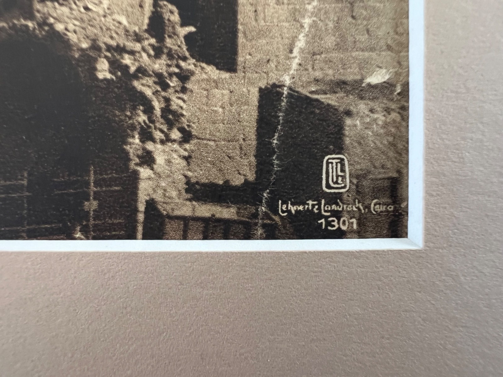 Lehnert and Landrock Antique Photo “Cairo-General View” w/ Matt