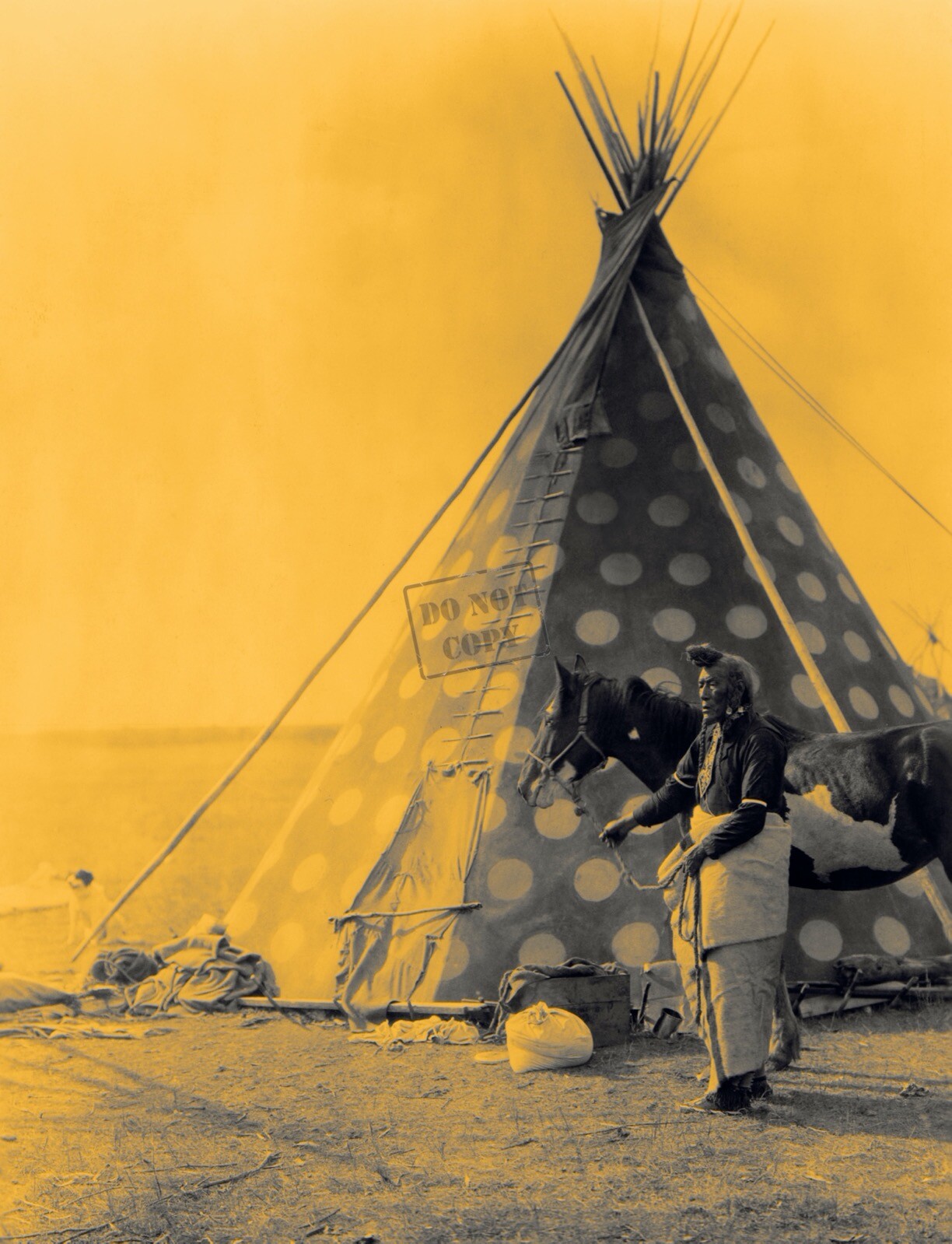 Edward Curtis A Blackfoot tepee Giclee Fine Art Print Open Edition Reproduction