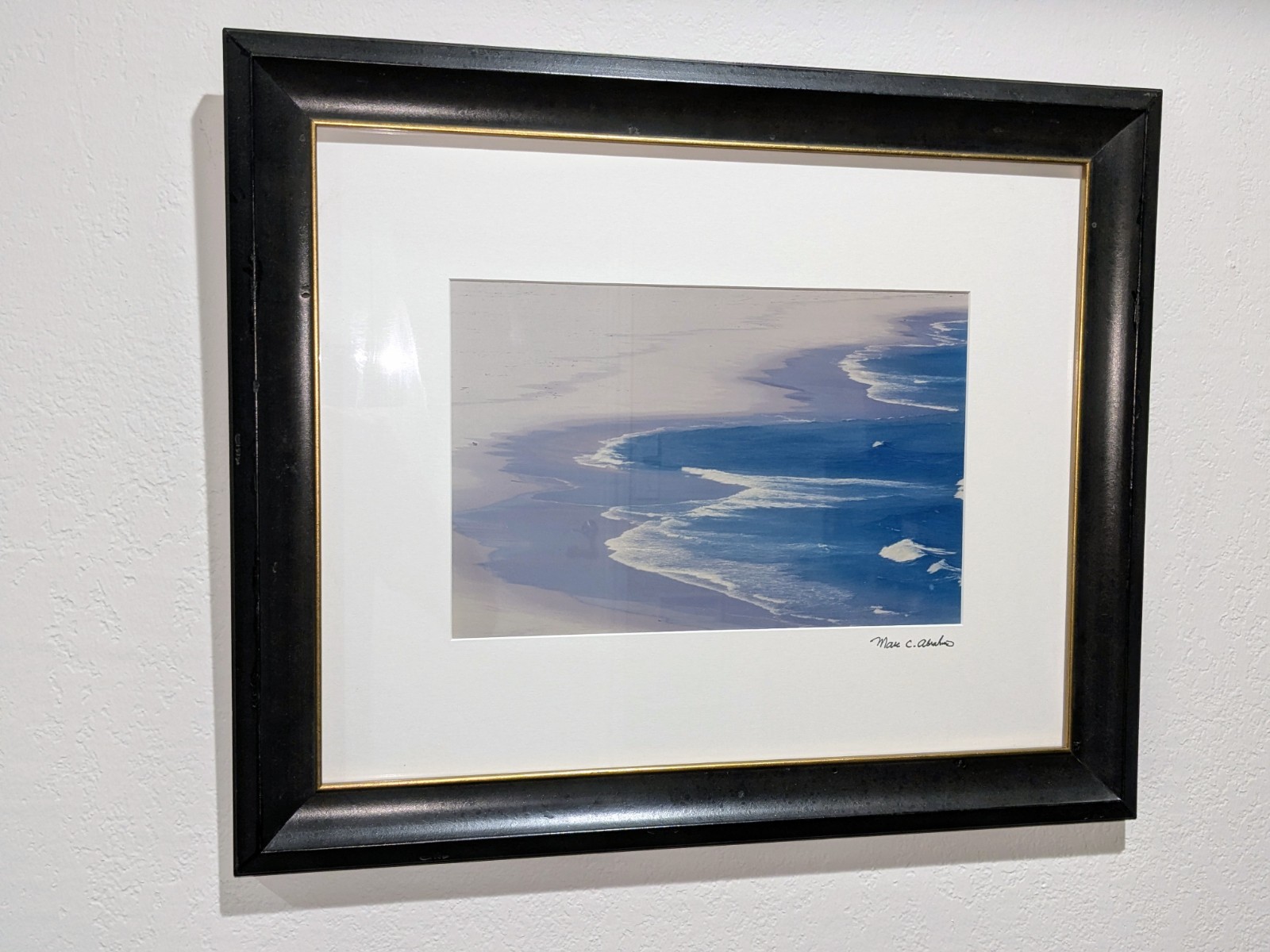 Vintage Marc Abrahms Signed Photograph Framed Matted Art Print 19.75″ x 23.75″