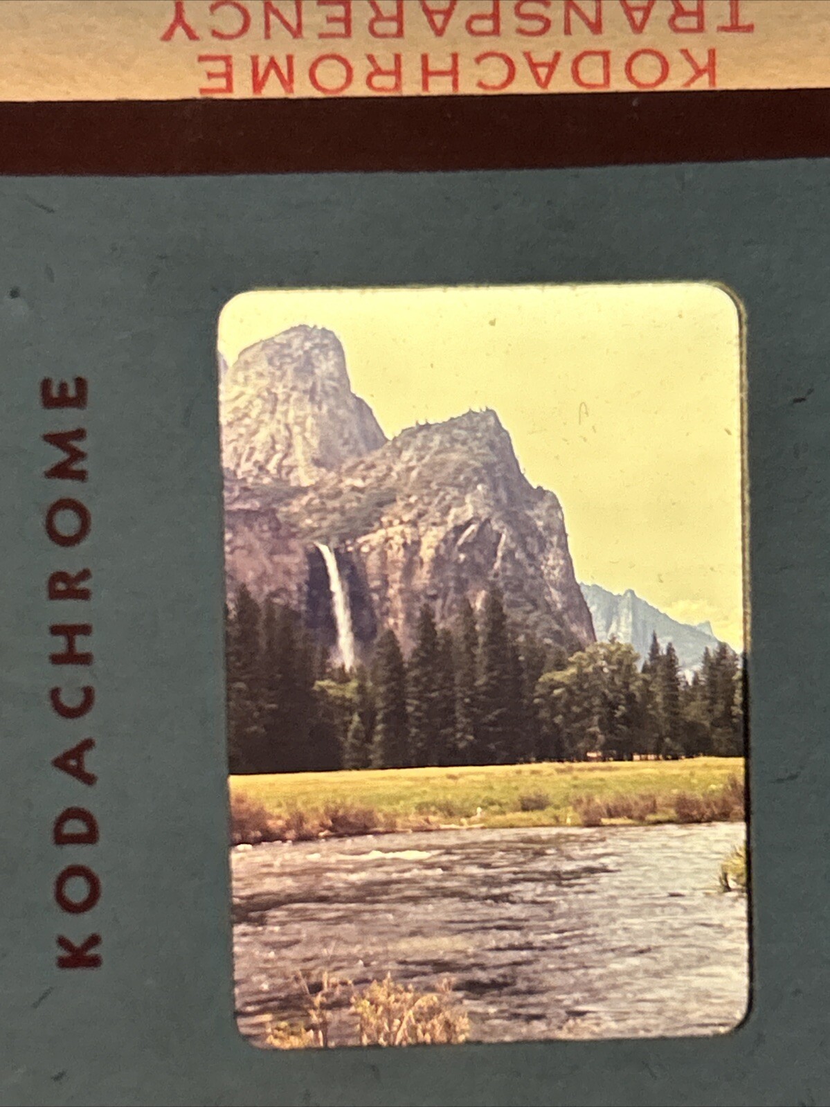 Kodachrome Red Border Lot Of 40 1950’s Yosemite Falls Trip 35mm Color Slides