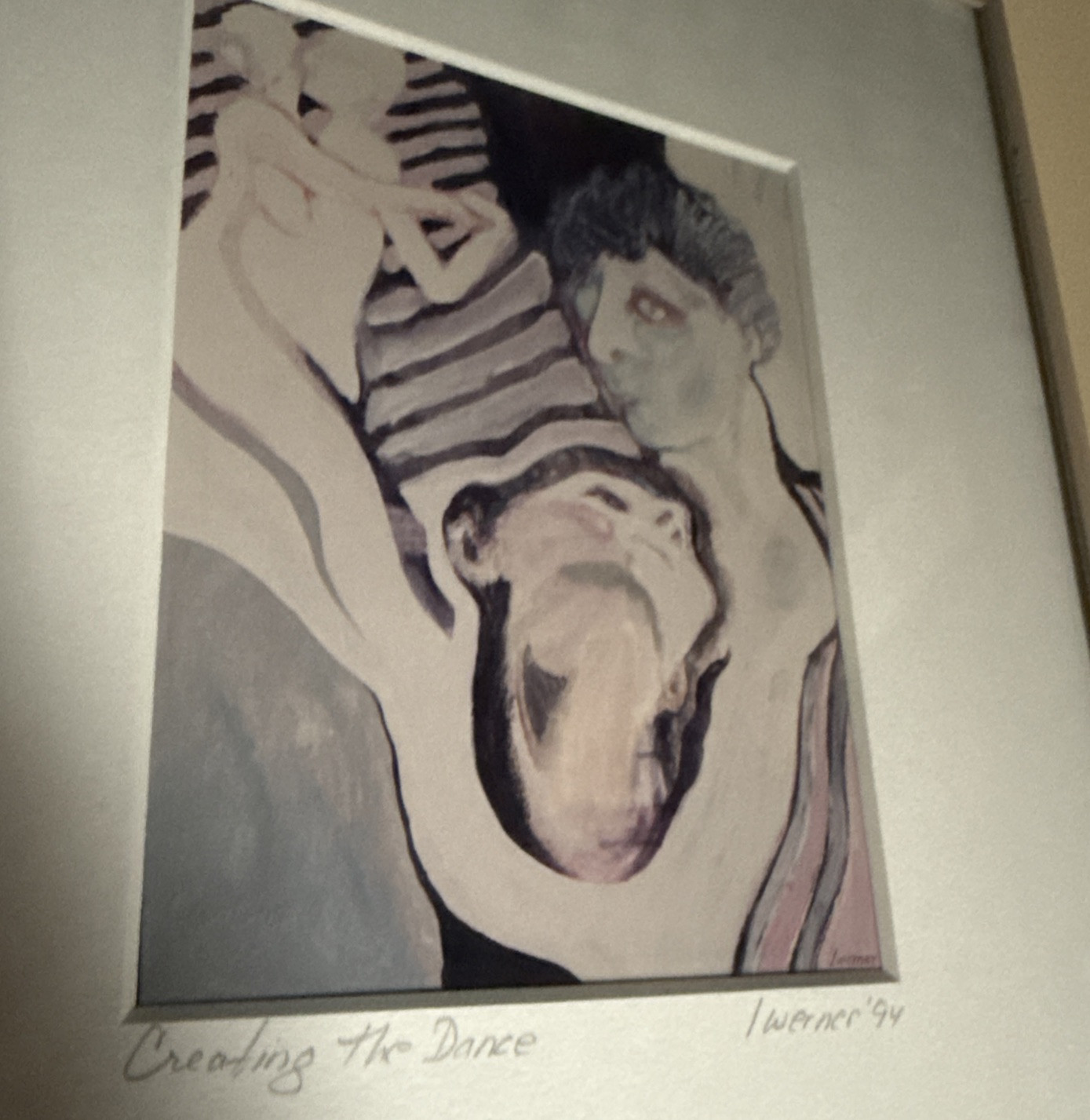 Louise Werner Art Signed Framed 1994 Photo Reproduction Small Creating The Dance