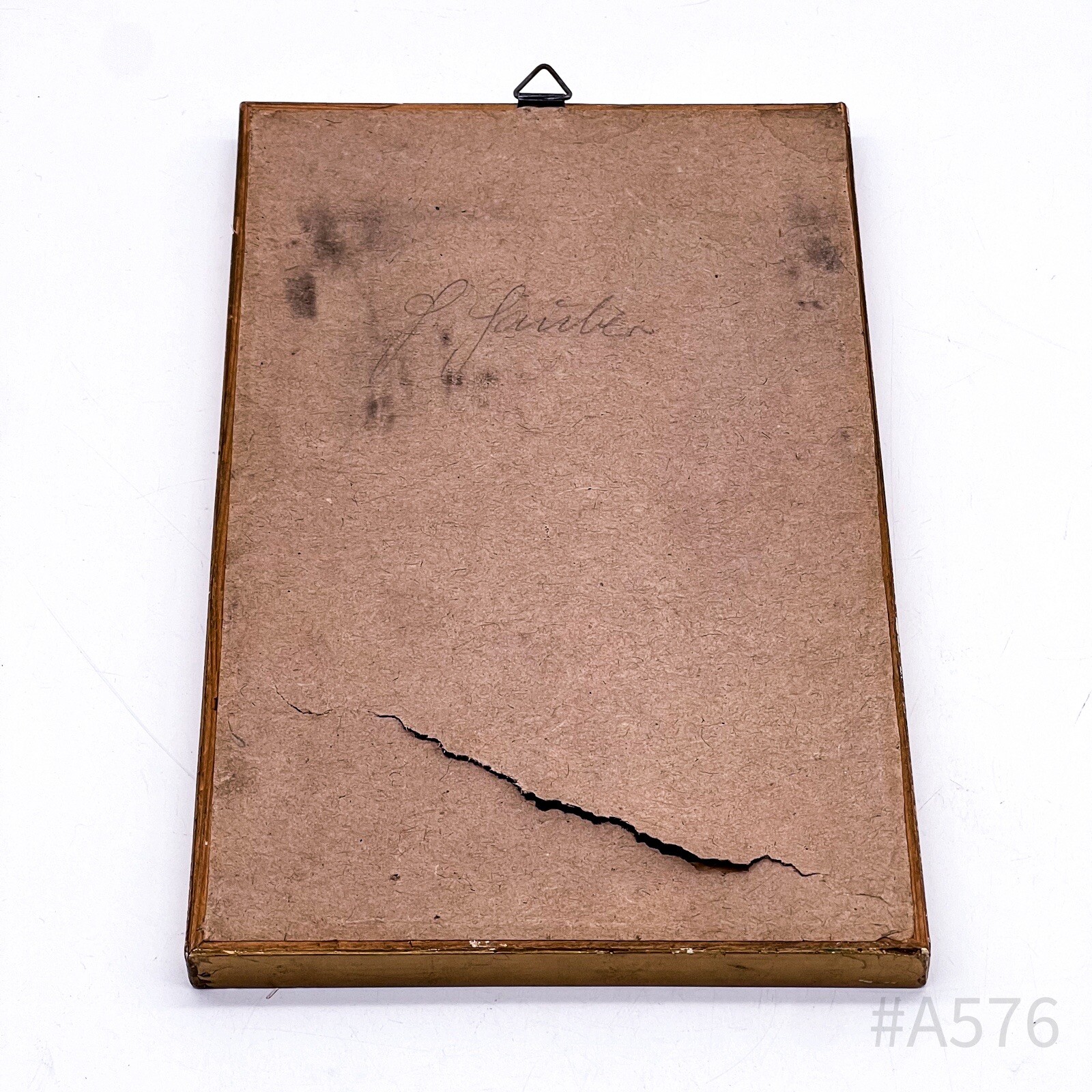 Antique Photograph With Frame & Glass Insert L. Möhle, Stuttgart 15 X 24 Cm