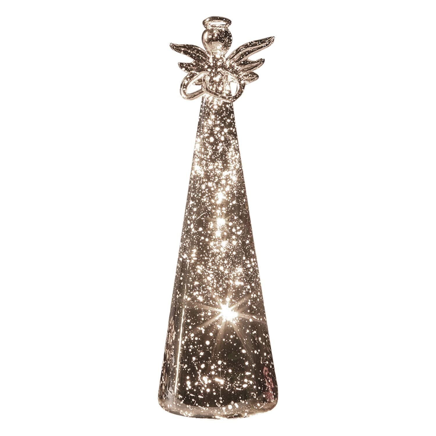 ART & ARTIFACT Lighted Angel Statue – LED Light Mercury Glass Finish Angel St…