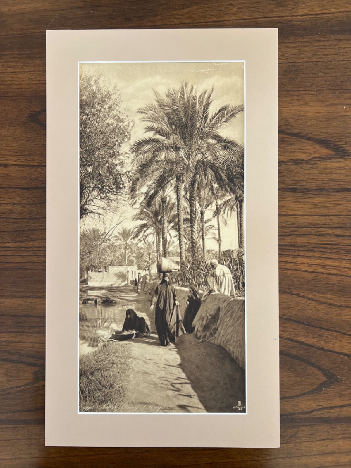 Lehnert and Landrock Antique Photo “Native Scenery at Marg” w/ Matt