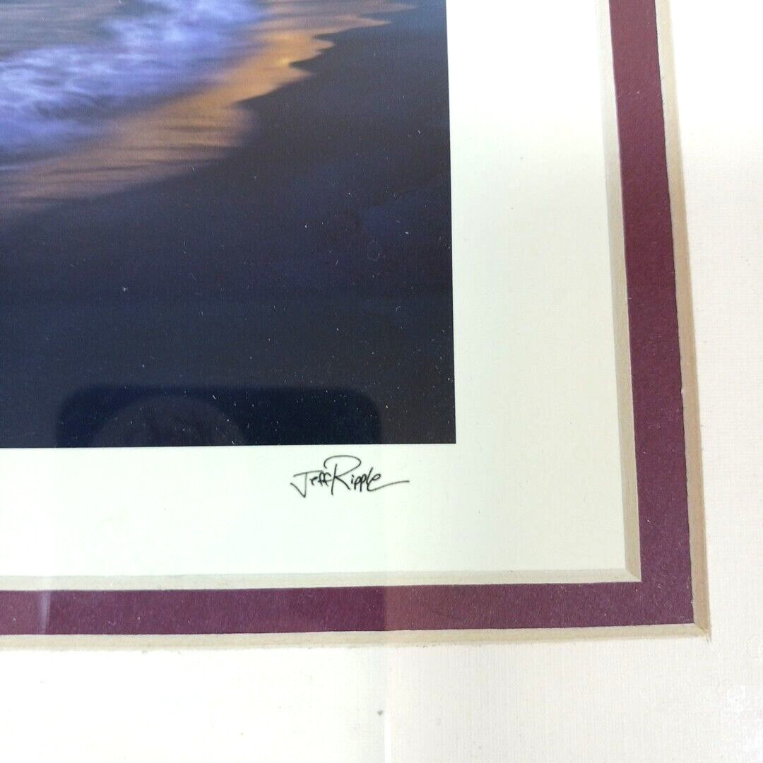 Jeff Ripple Photograph Ocean Beach Sunset Beachscape Signed Matt