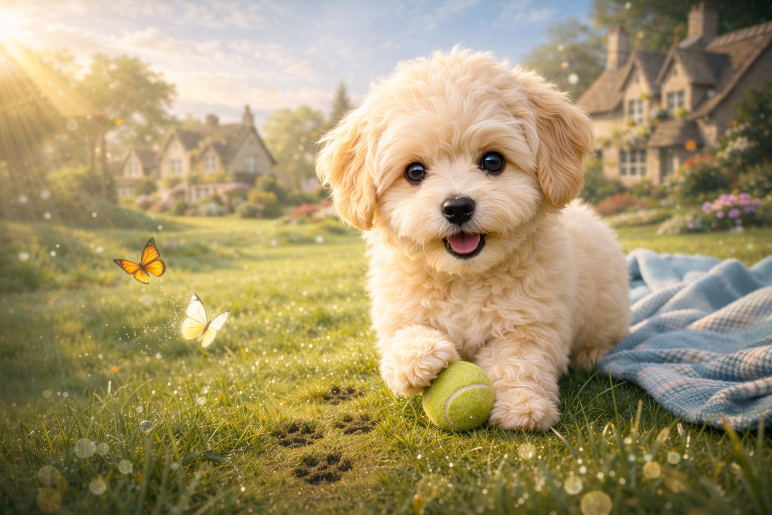 Maltipoo Dog Puppy Picture Digital Image Picture Photo Wallpaper Desktop AI Art