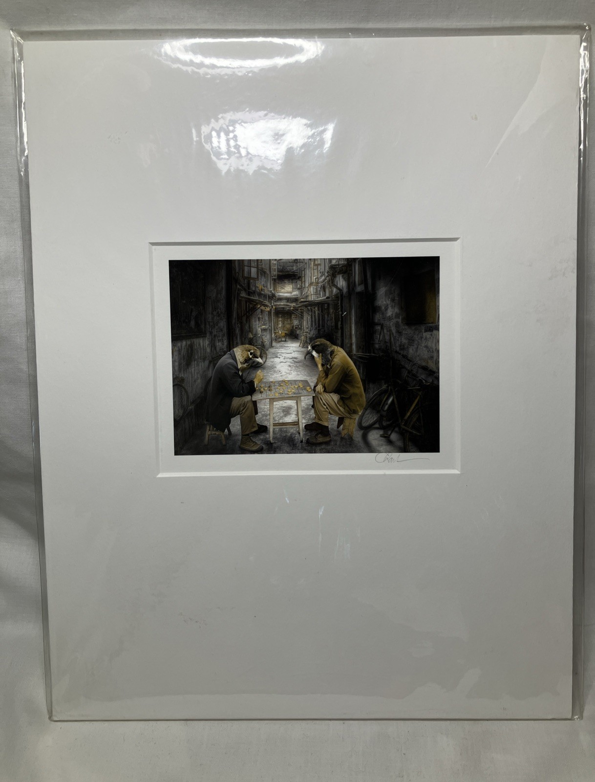 John Charbonneau Tinted Surreal Photograph Signed New Condition Chess Birds