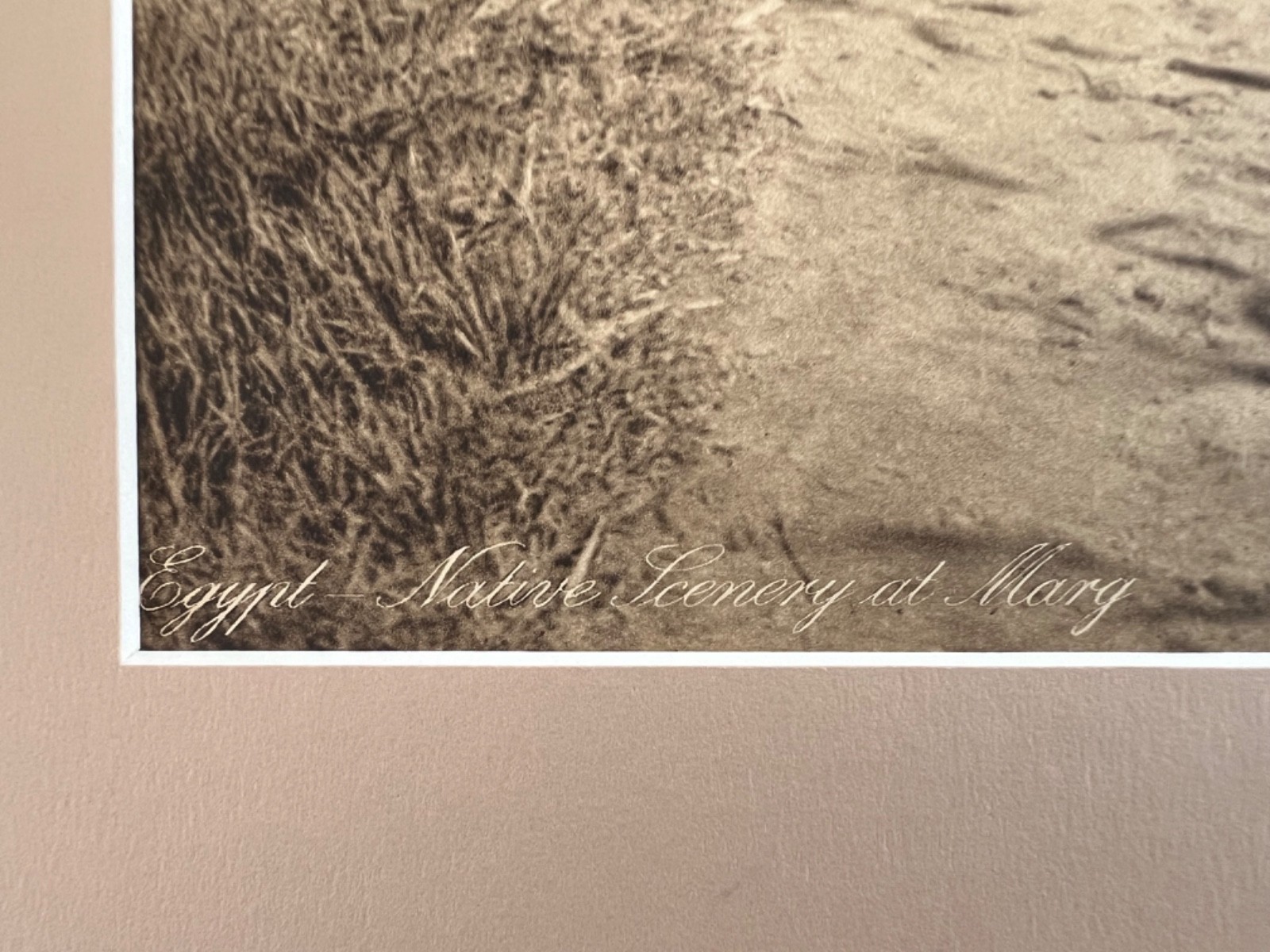 Lehnert and Landrock Antique Photo “Native Scenery at Marg” w/ Matt