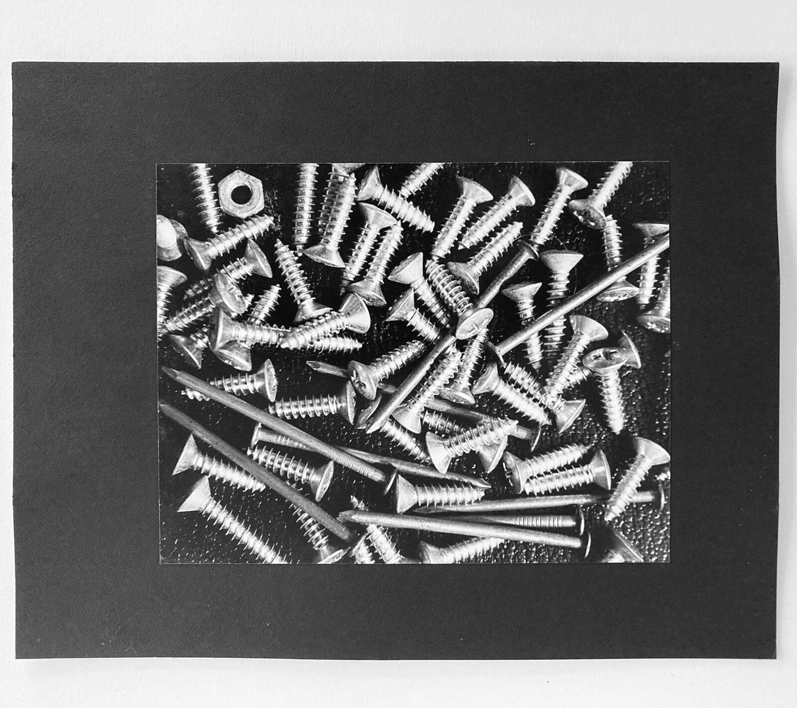 Vintage Black & White Photograph Screws Nuts & Bolts 1940s Industrial Art Print
