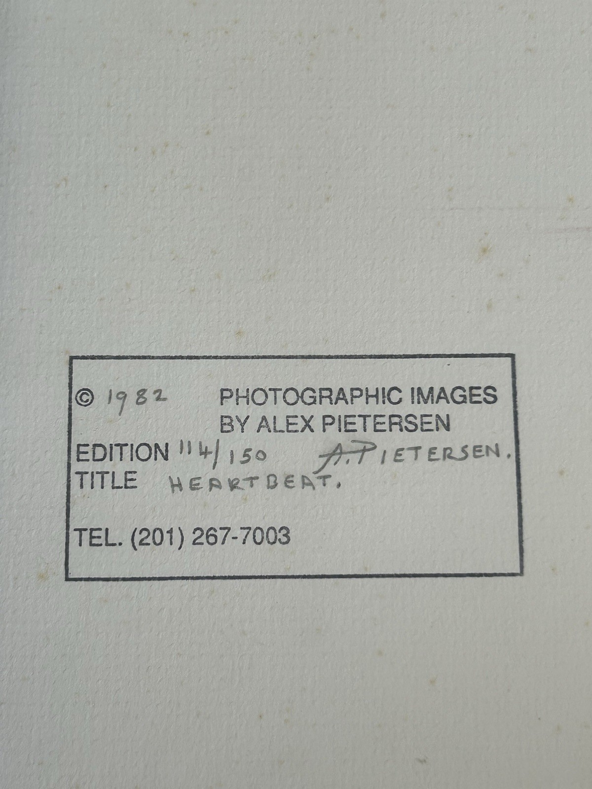 Abstract Photo Litho Matted & Framed ’82 Limit Edition 114/150 Alex Pietersen.