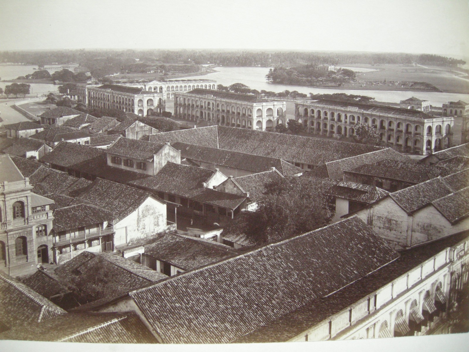 Colombo Sri Lanka Asia View Over City Albumin Print Circa 1880 Vintage