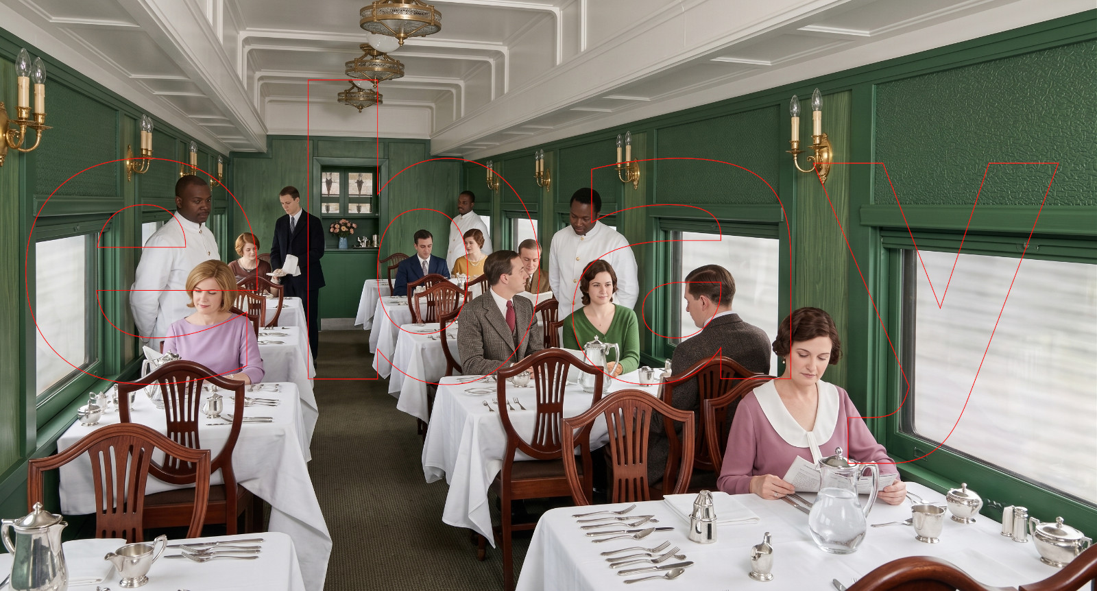 Photo Art Print of the Dining Car on the L&N Pan American train in the 1930s