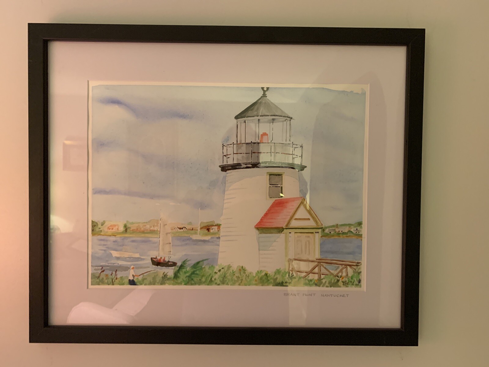 🆕2️⃣0️⃣1️⃣9️⃣Brant Point Lighthouse➖Nantucket➖Water💦Color🖼Painting‼️