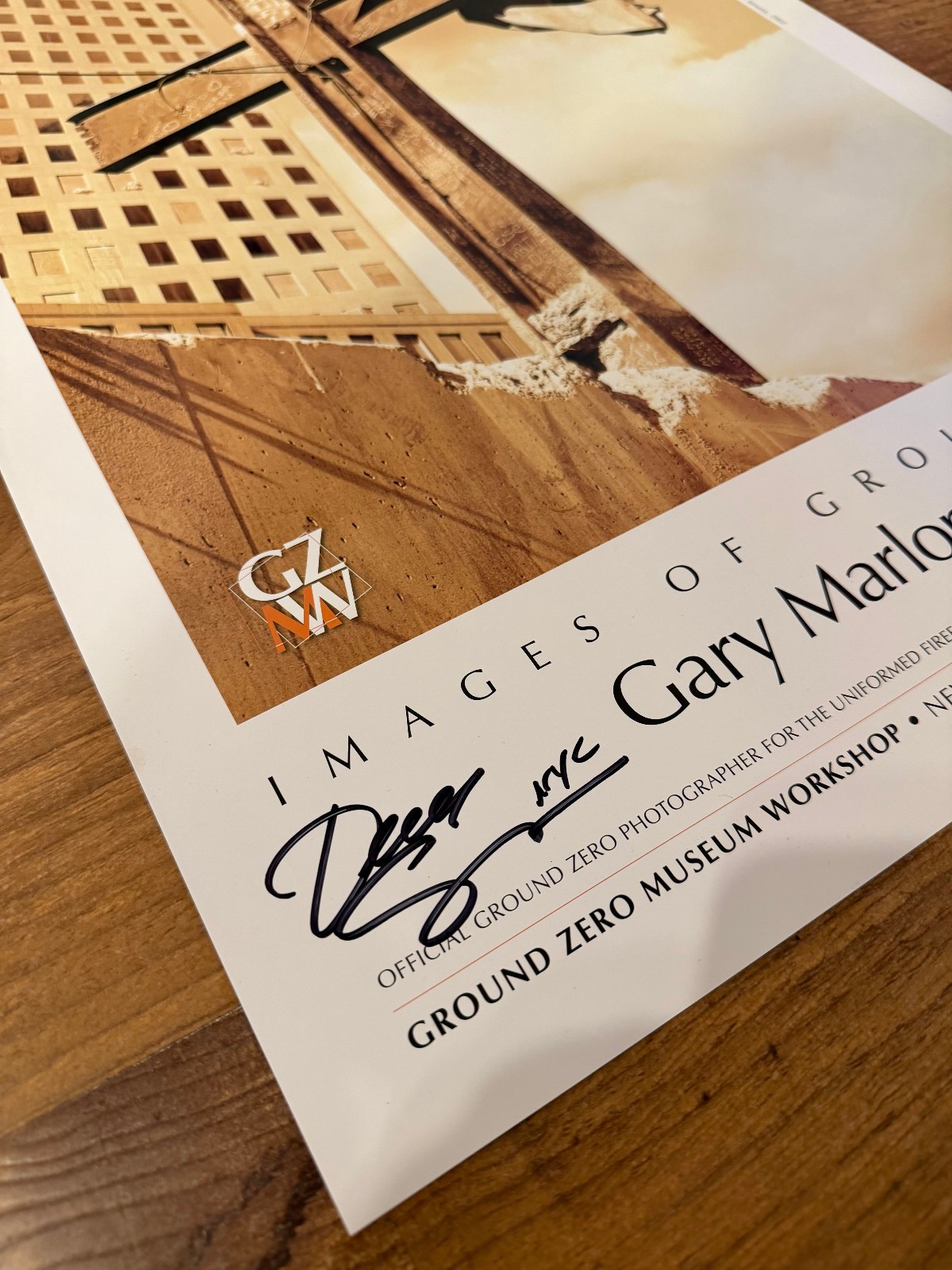 Ground Zero “WTC Cross” Poster Hand-Signed Gary Suson — 9/11 Museum Edition NYC