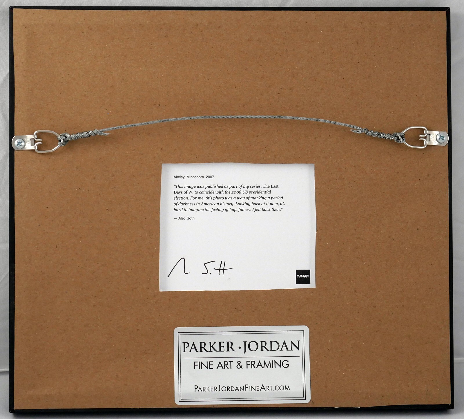 Alec Soth Signed Akeley Minnesota 2007 Ltd Ed Magnum Photograph Print FRAMED