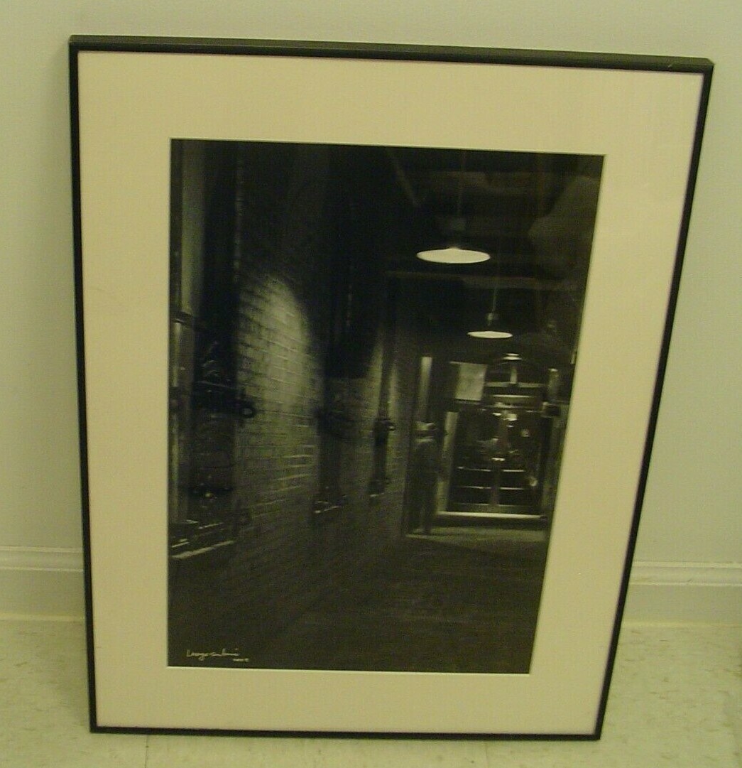 ART PHOTOGRAPHY Dark Brick Hallway shot B&W by L. Santucci Frames 18x24in
