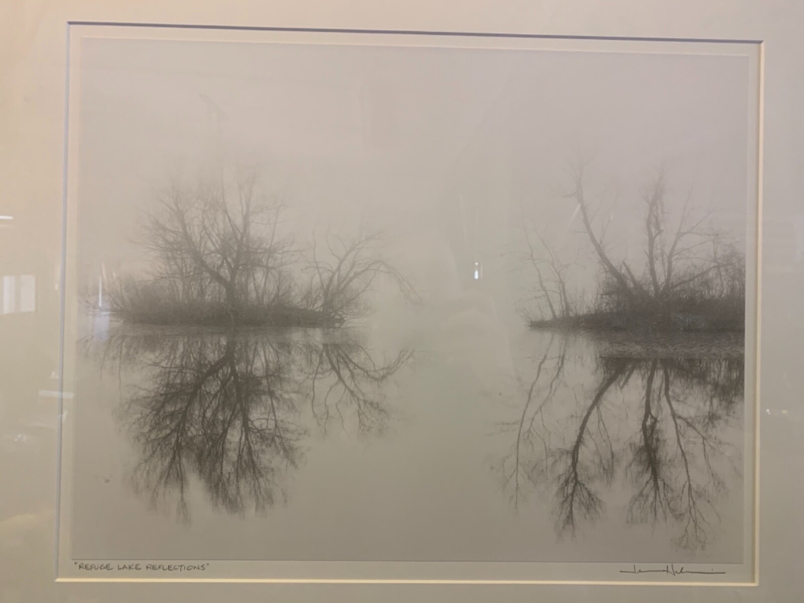 “Refuge Lake Reflections” Orignal Printed Photograph Print Signed Jerome Hawkins
