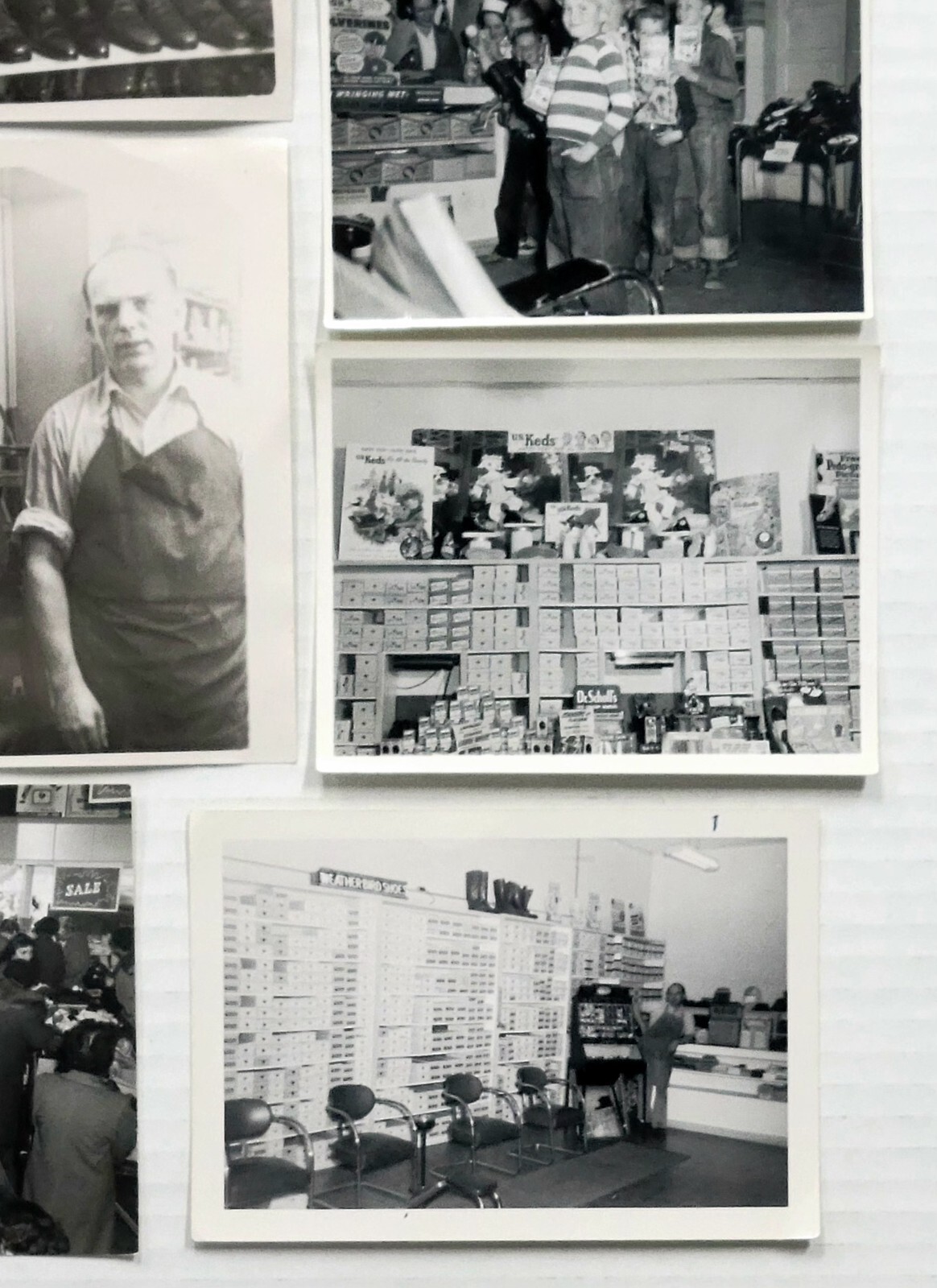 Vintage B&W Photos Shoemaker Cordwainer Cobbler Shoe Shop Lot Of 8