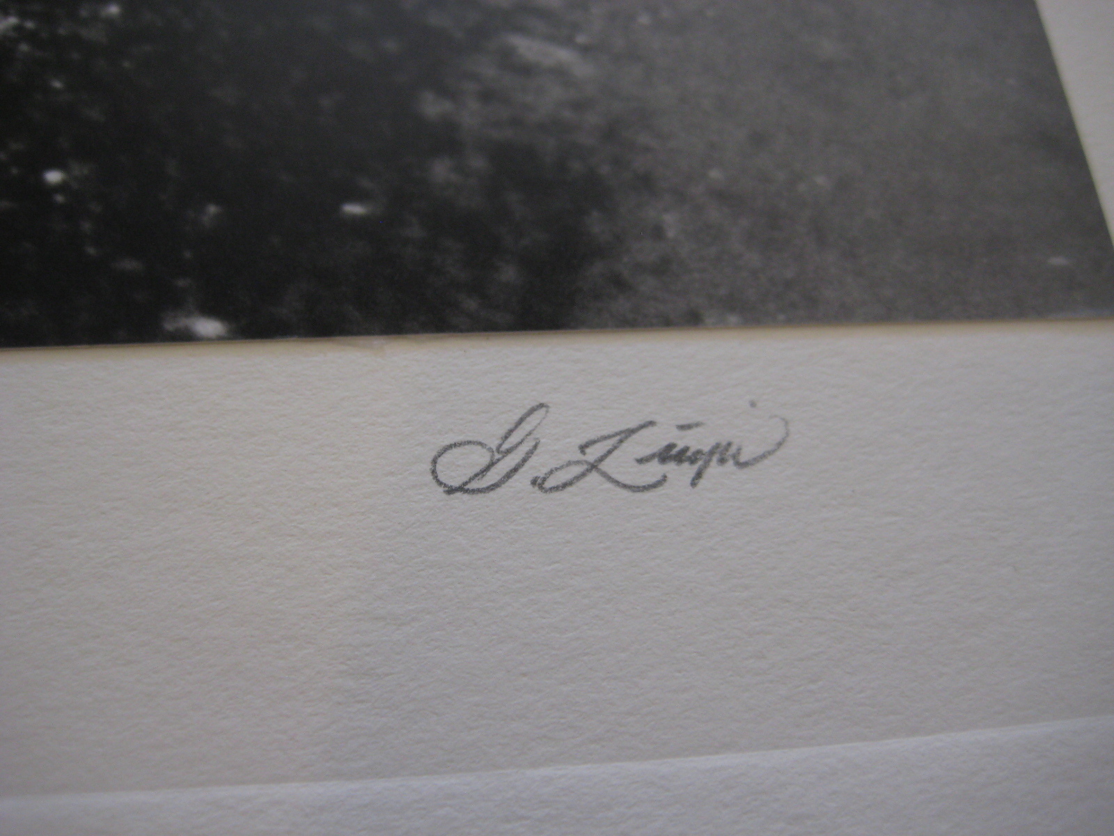 “Paris, 2001” Rainy Paris w/dog Photograph, Signed by G. Linja (?)
