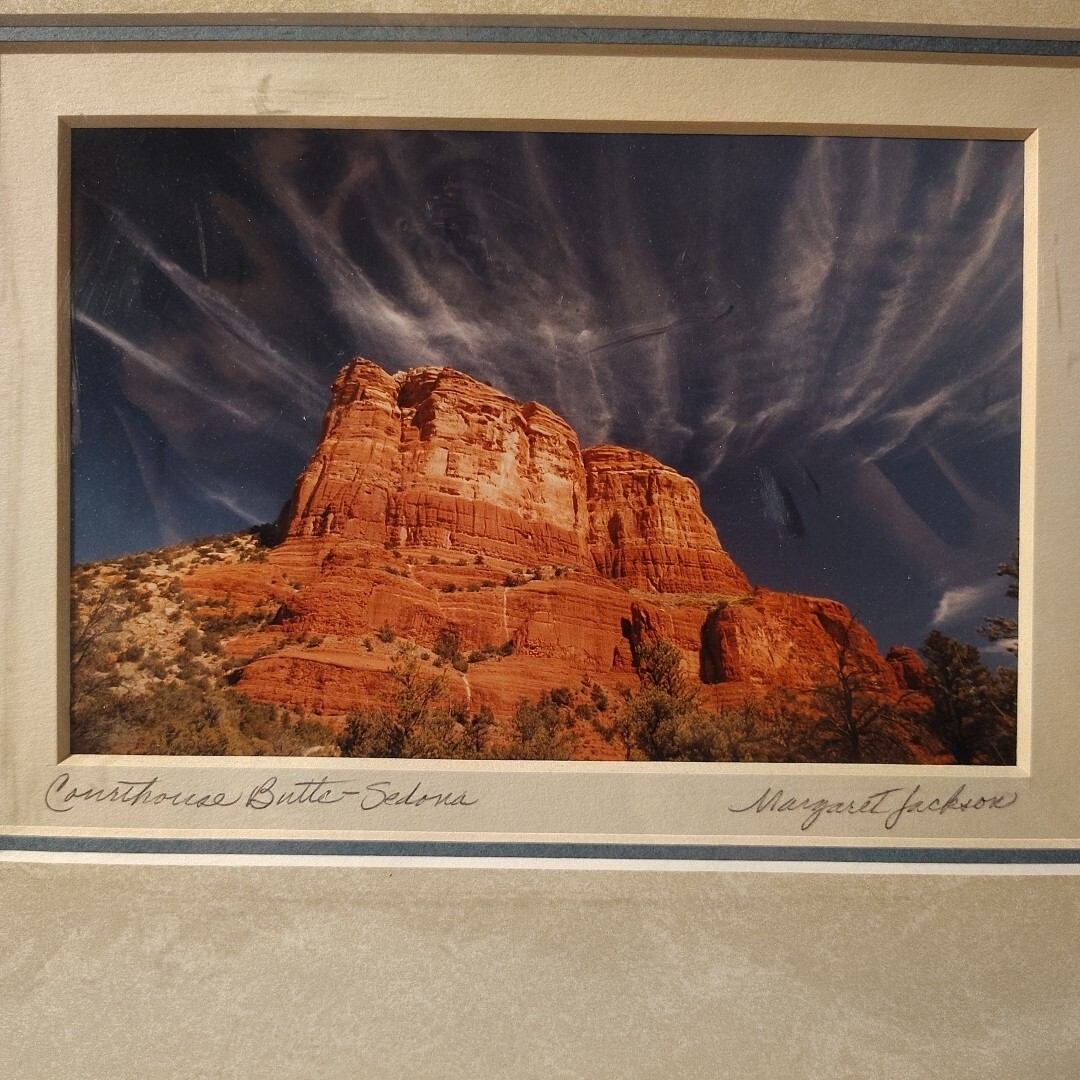 Courthouse Butte Sedona Arizona Matted Original Photo-Margaret L. Jackson signed