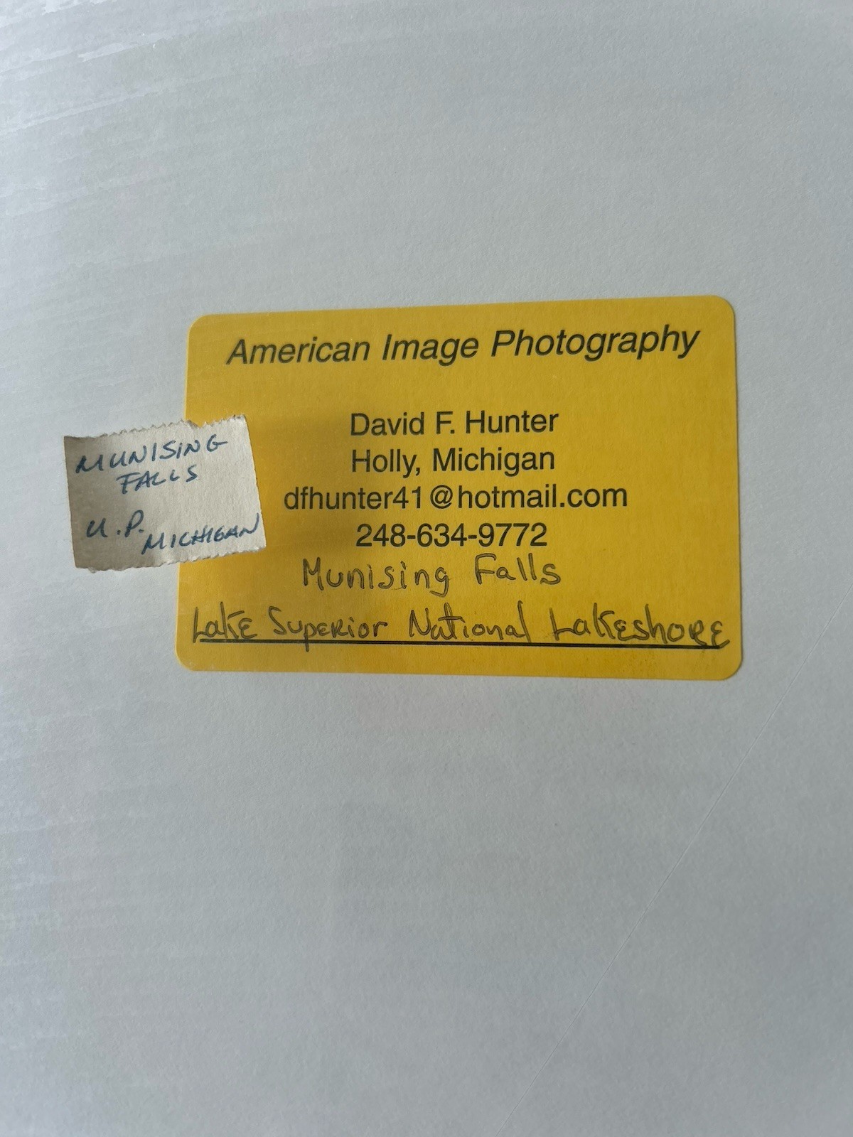 David F. Hunter Munising Falls Lake Superior Landscape Nature Photograph