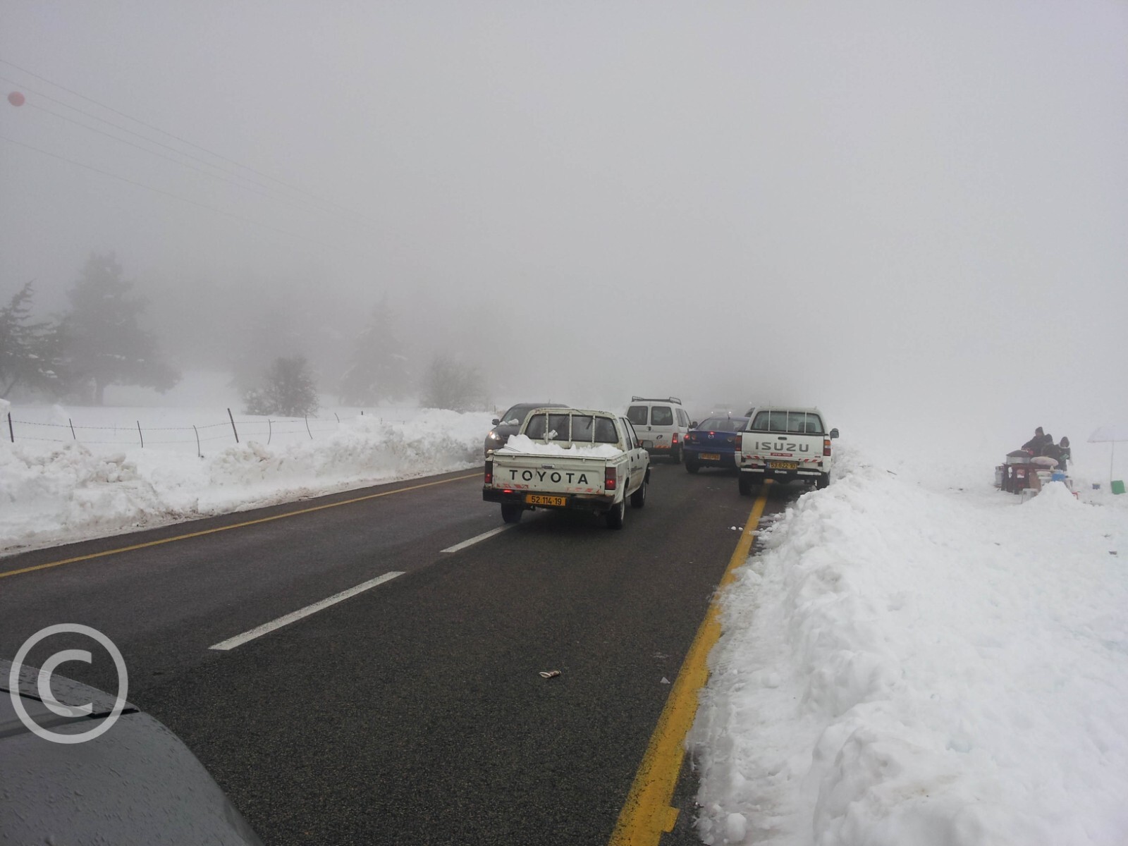 Photo Digital Product Illustration. Snow in Israel. Israel, Hermon mountain.