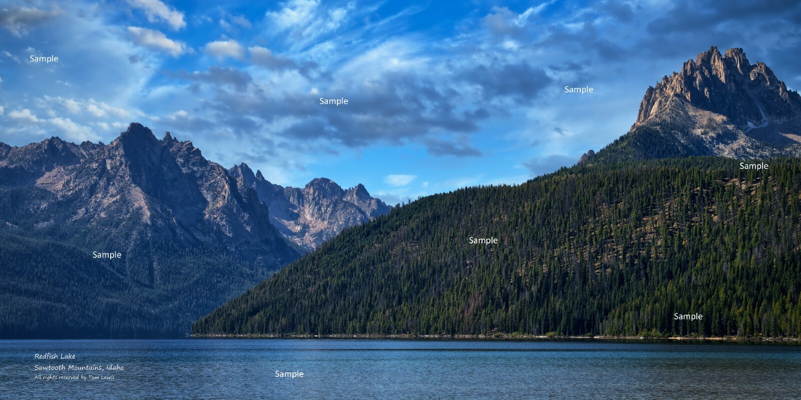 Redfish Lake #1 Sawtooth Mountains Stanley Idaho Photo Poster Print SM13
