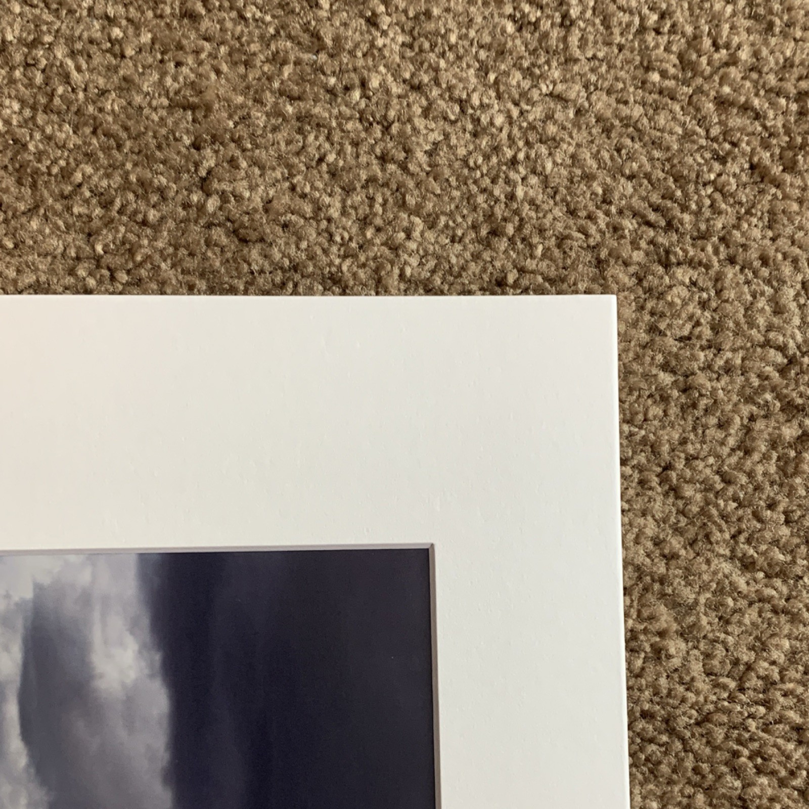 Signed Matted Color Landscape Photograph Print of Wyoming, Storm Clouds Prairie