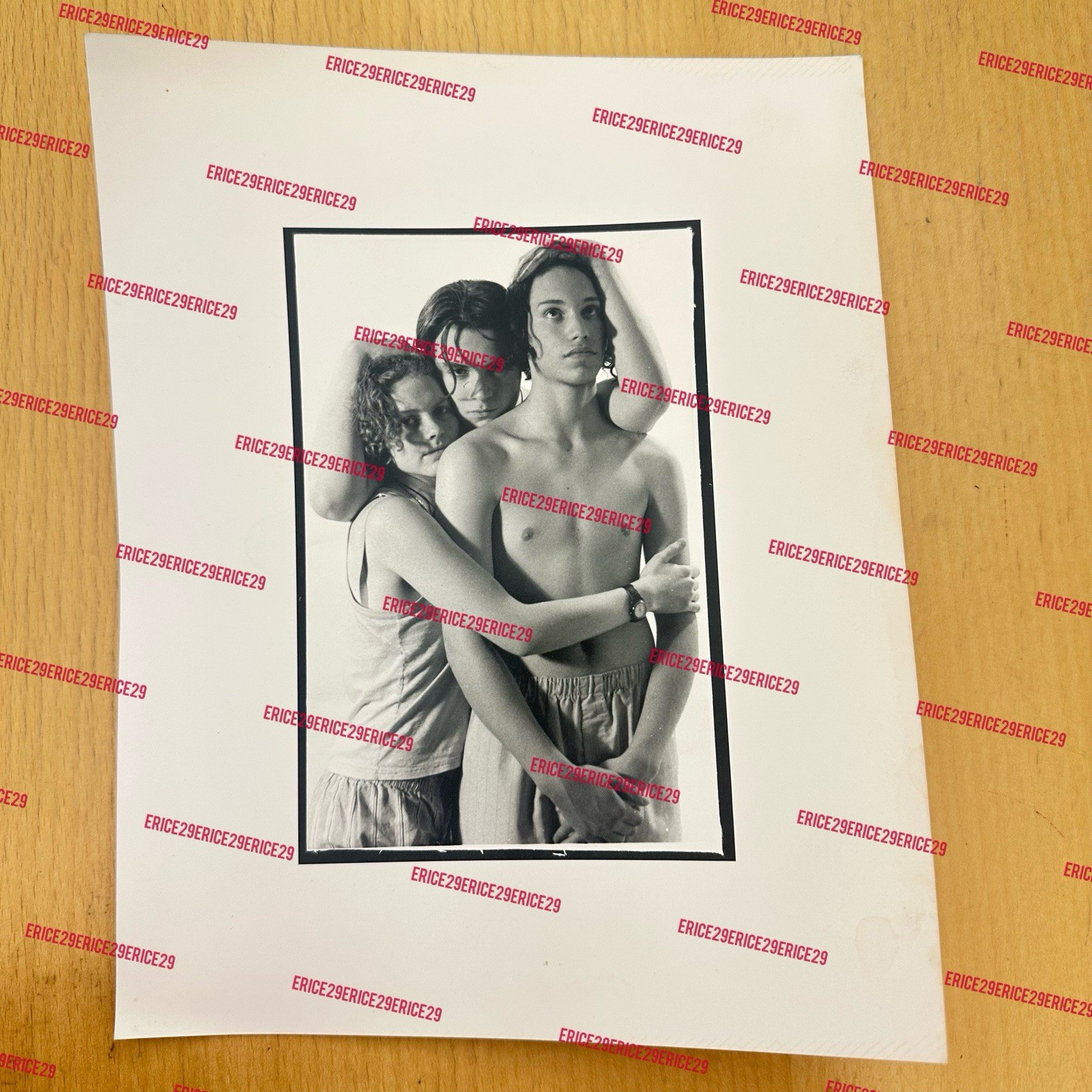 3 Figures Figurative Art B/W Photograph 8” x 10” Untitled Artist Unknown
