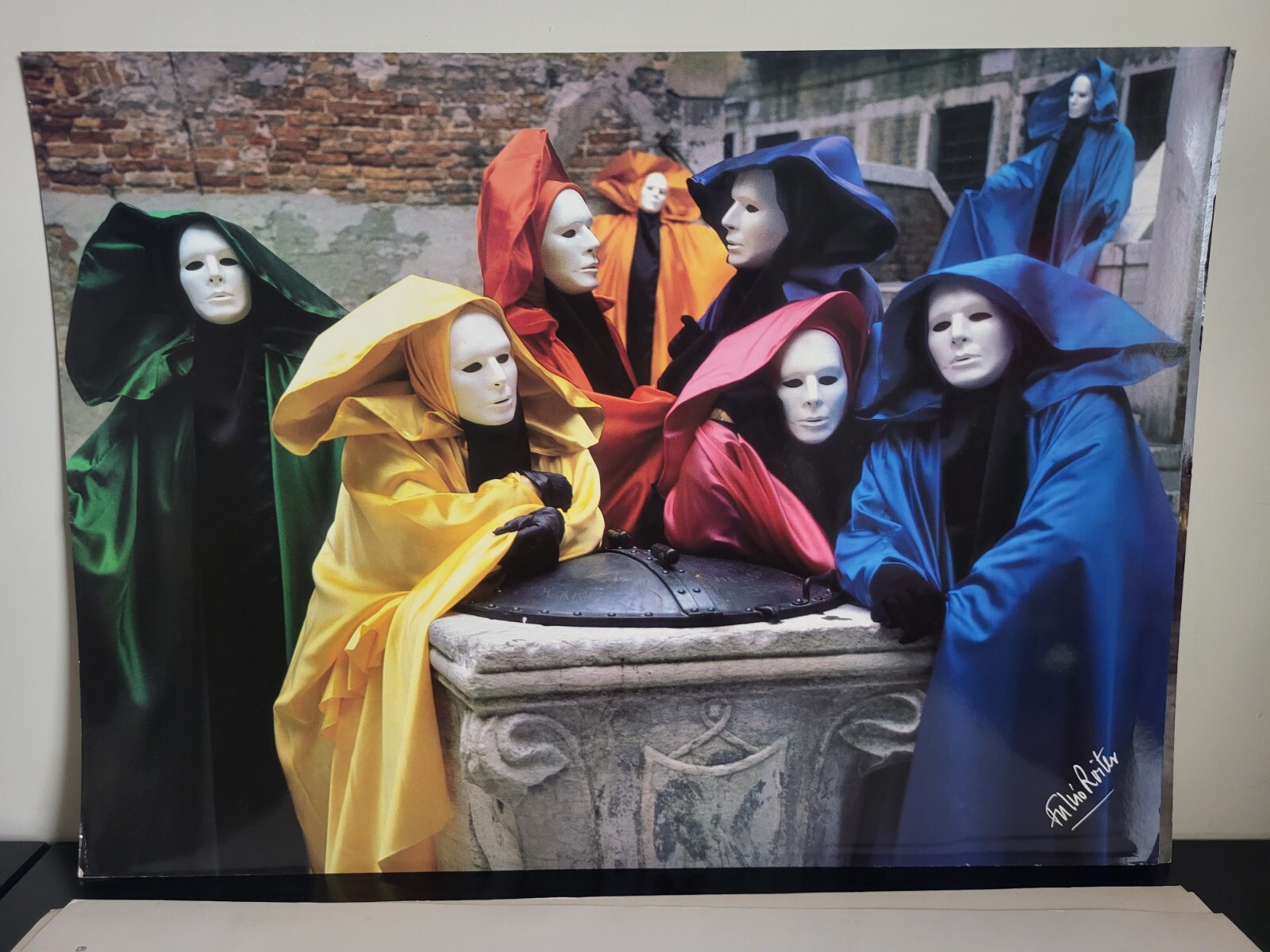 Italian Fulvio Roiter Photograp Print Lot Of 6 Venezia Maschere Di Carnevale