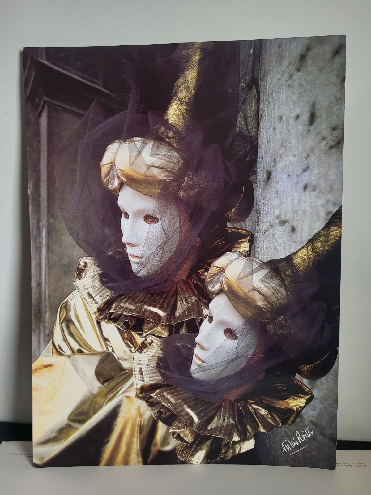 Italian Fulvio Roiter Photograp Print Lot Of 6 Venezia Maschere Di Carnevale