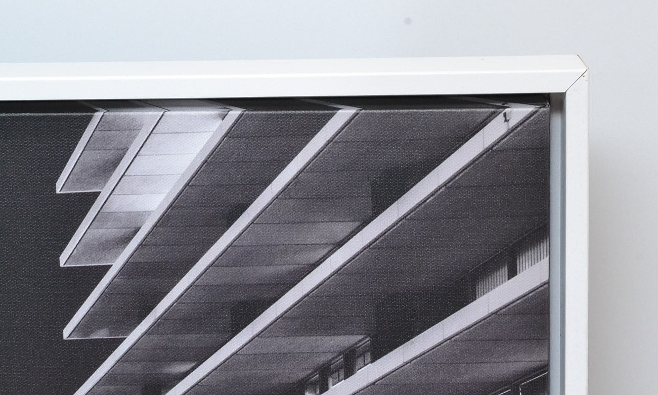 Downtown Los Angeles Water & Power Building – Black & White 20×30 Framed Canvas