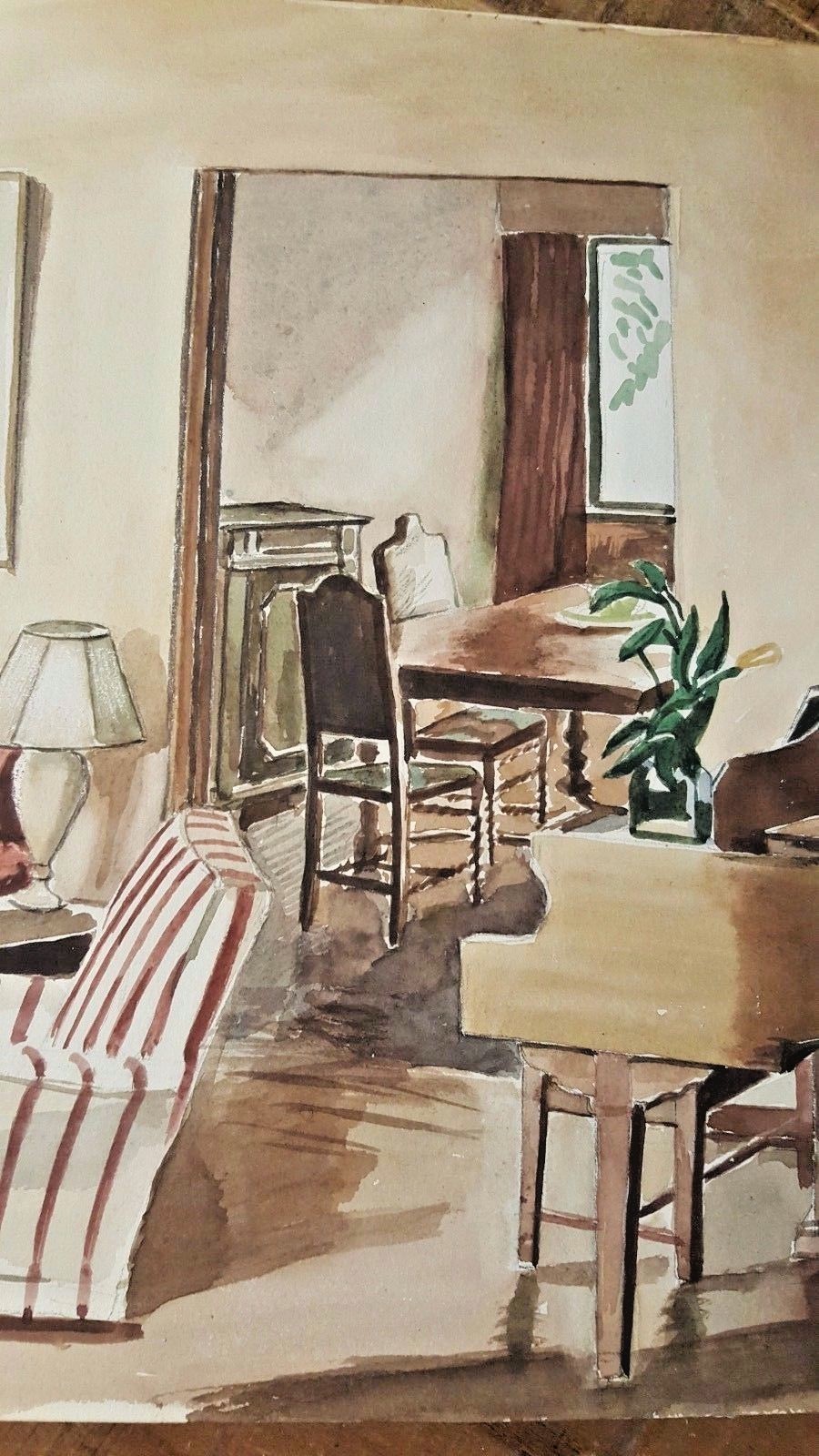 BEAUTIFUL Carl Nyguist (1888-1959) Watercolor – SIGNED – (20″ x 14″)