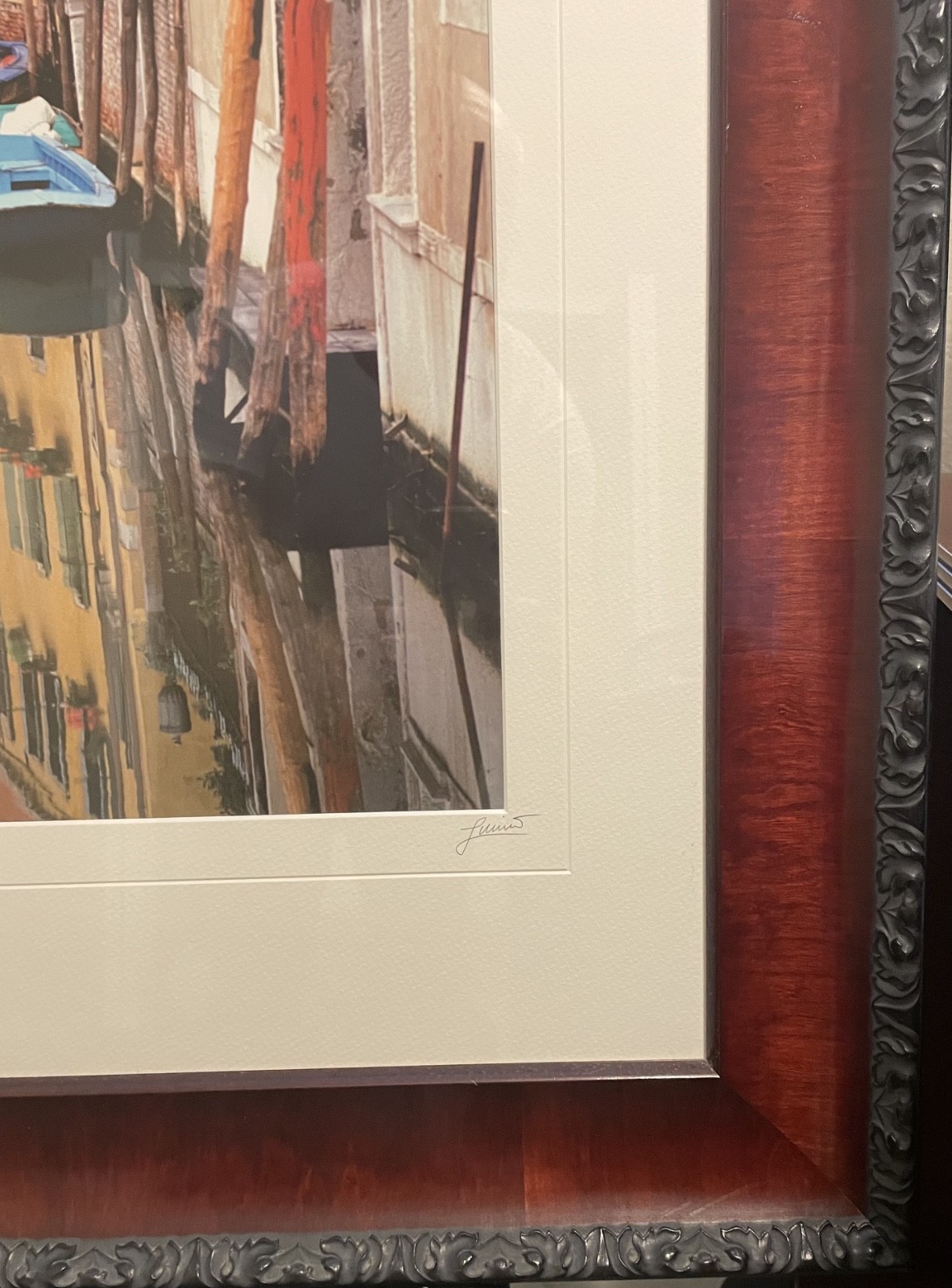 Framed Limited Ed. 31″.5 x 38″ Luciano Fine Art Photography – Venice – Signed