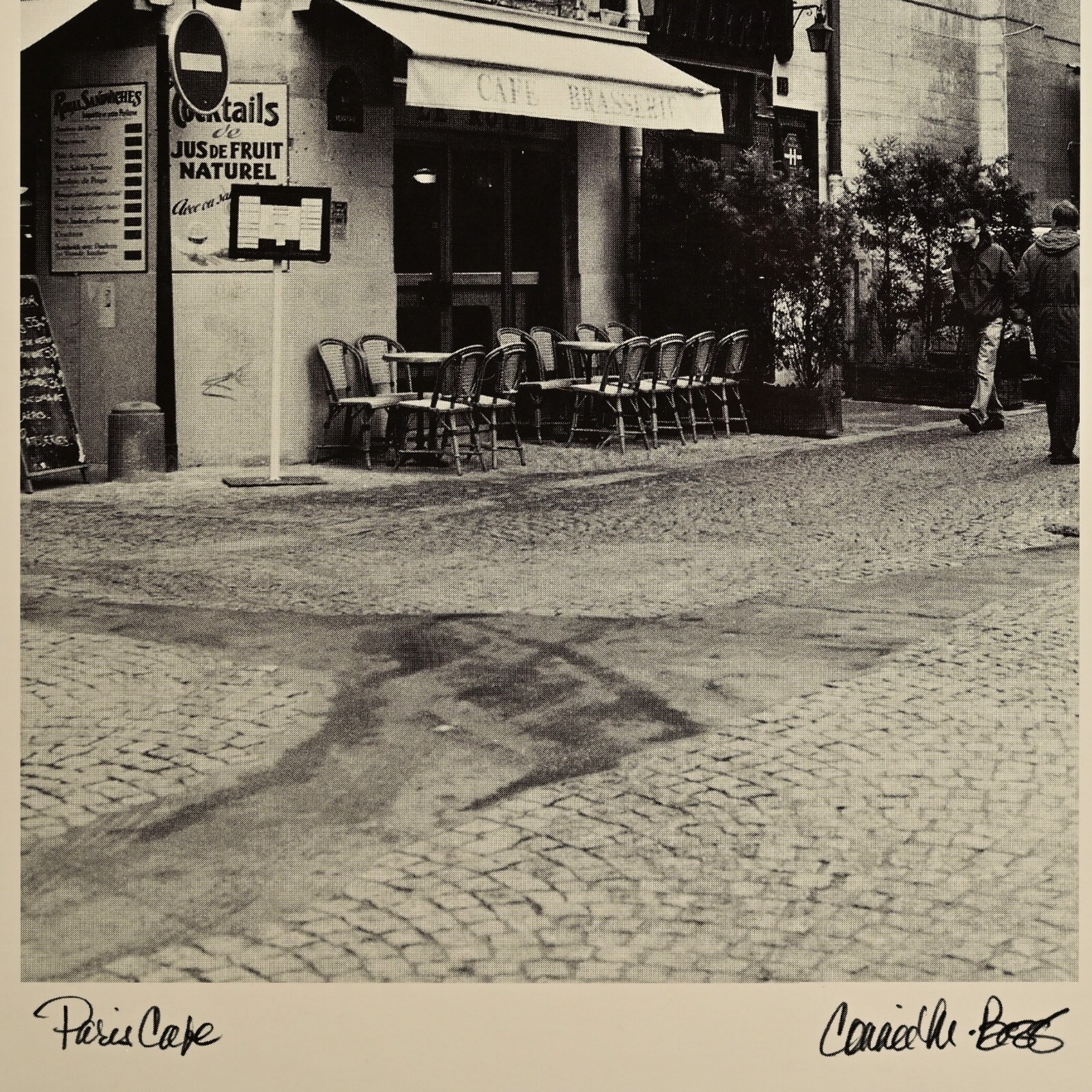 CONNIE BEGG Original Vintage Signed Paris Cafe Europe Cityscape Photograph Print