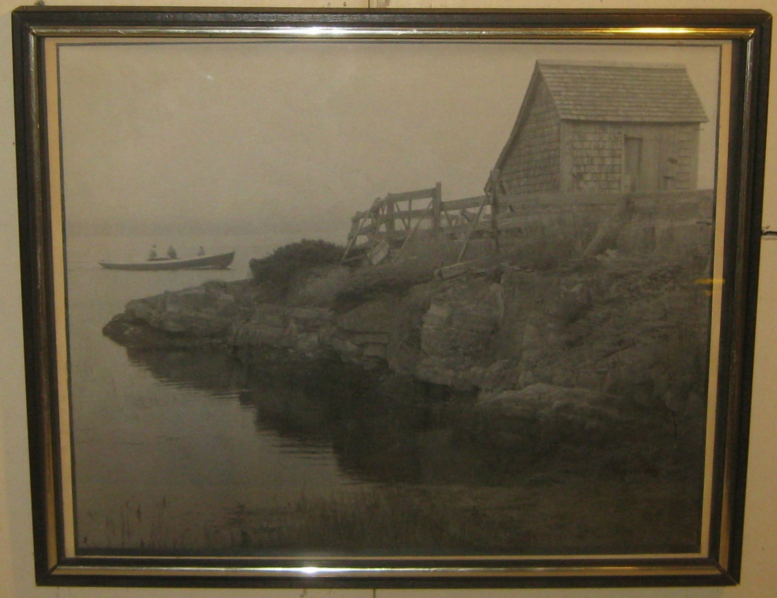 Vintage HARVEY FALK Lauderdale Lake Fishing Shack FLORIDA Pictorialist PHOTO