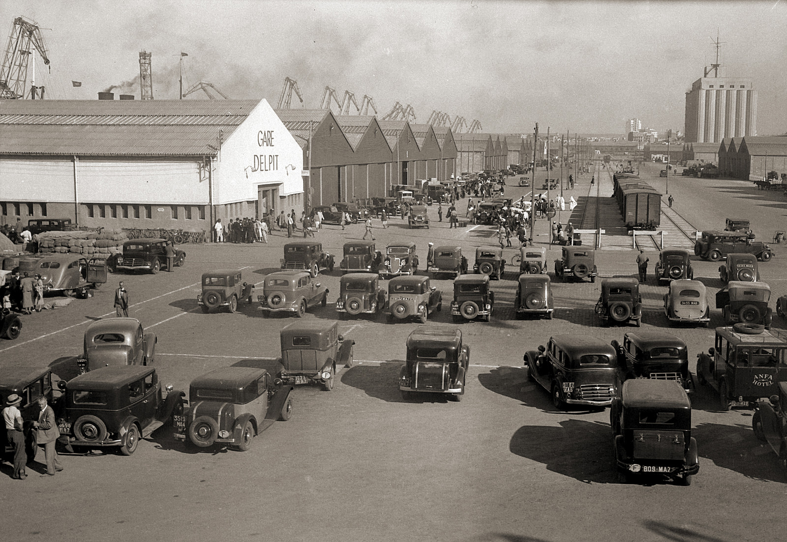 Marokko Hafen Casablanca Fahrzeuge Antik An. 1930 Foto Antike Kopie Nachdruck