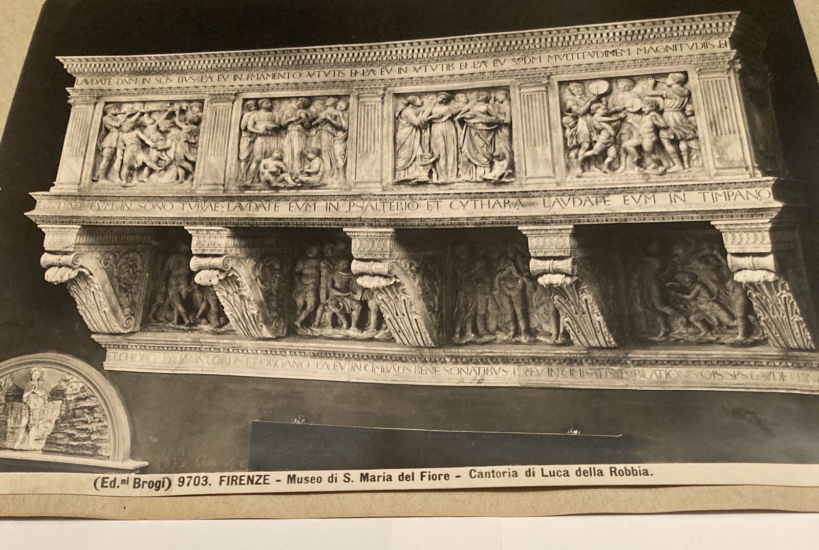 1800s Silver Photographs ITALY Cantoria del DONATELLO & DELLA ROBBIA Brogi Tilli