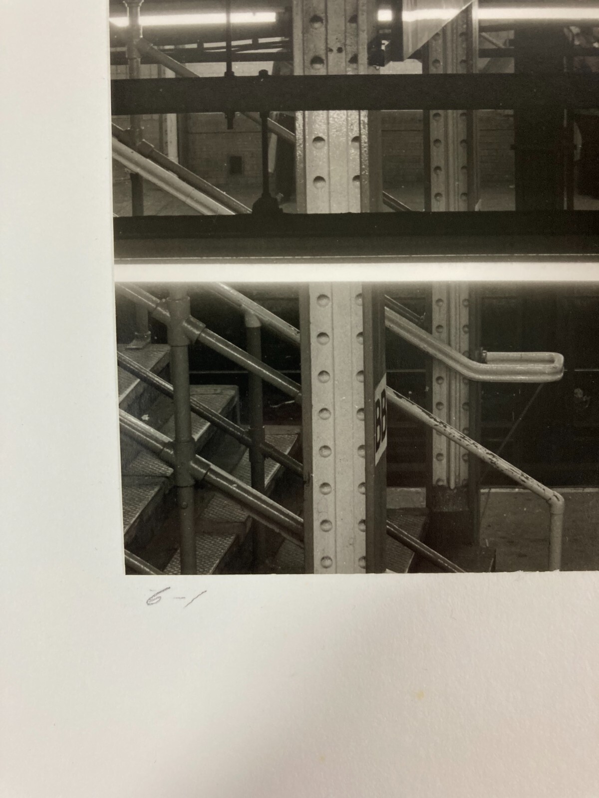 LEONARD SUSSMAN Signed NEW YORK CITY SUBWAY 1977 GELATIN SILVER PRINT & ETCHING