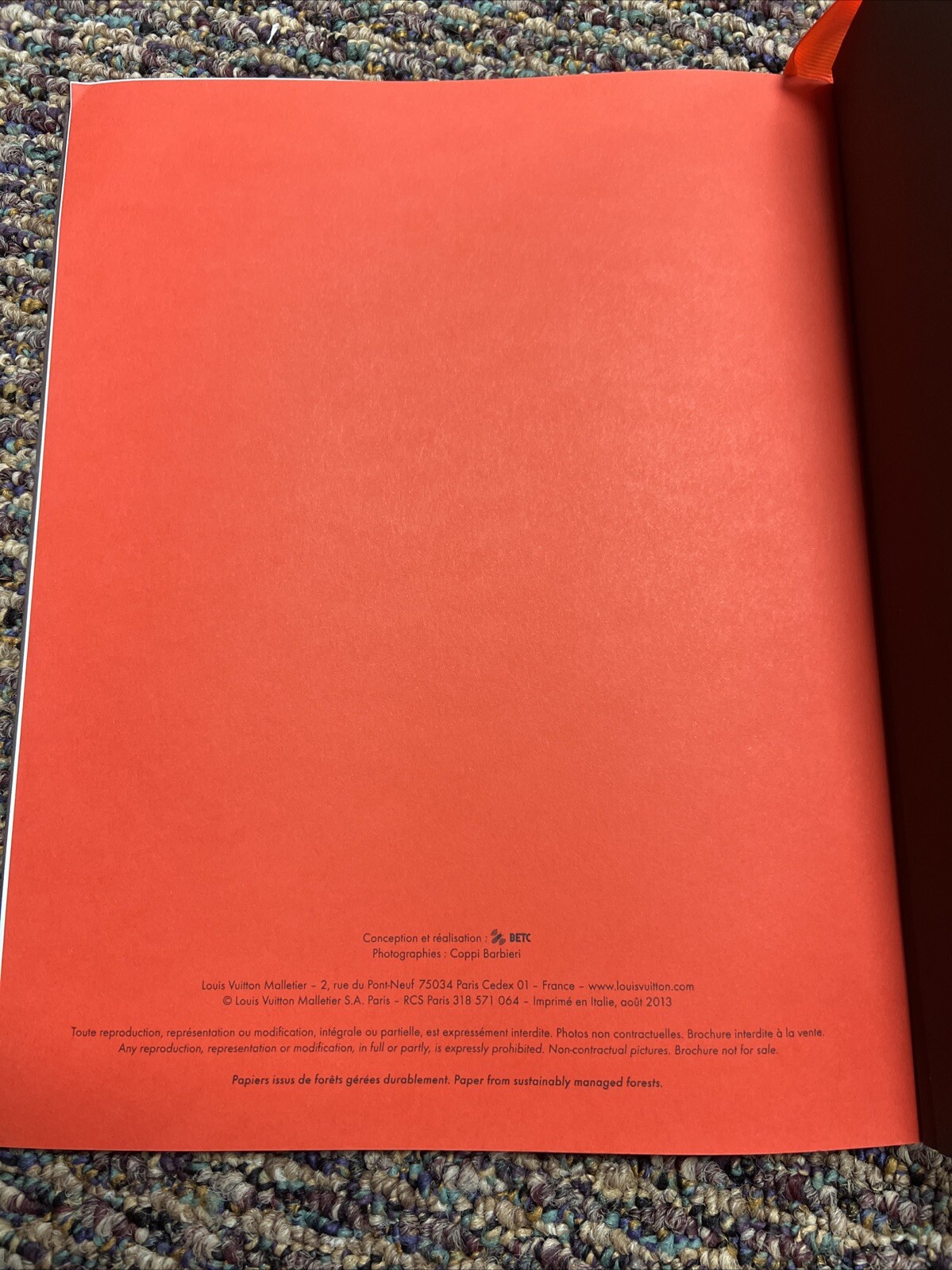 Louis Vuitton LV Booklet Photography (2013) & Insert