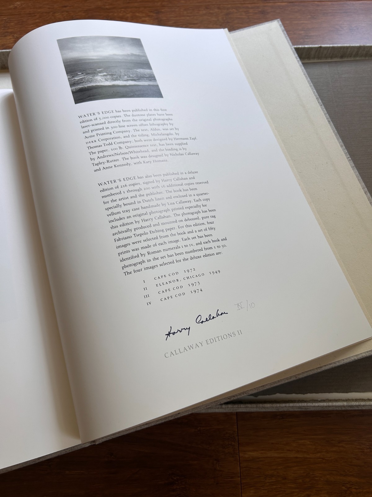 Harry Callahan Water’s Edge Gelatin Silver Photograph Cape Cod 1972 Signed Print