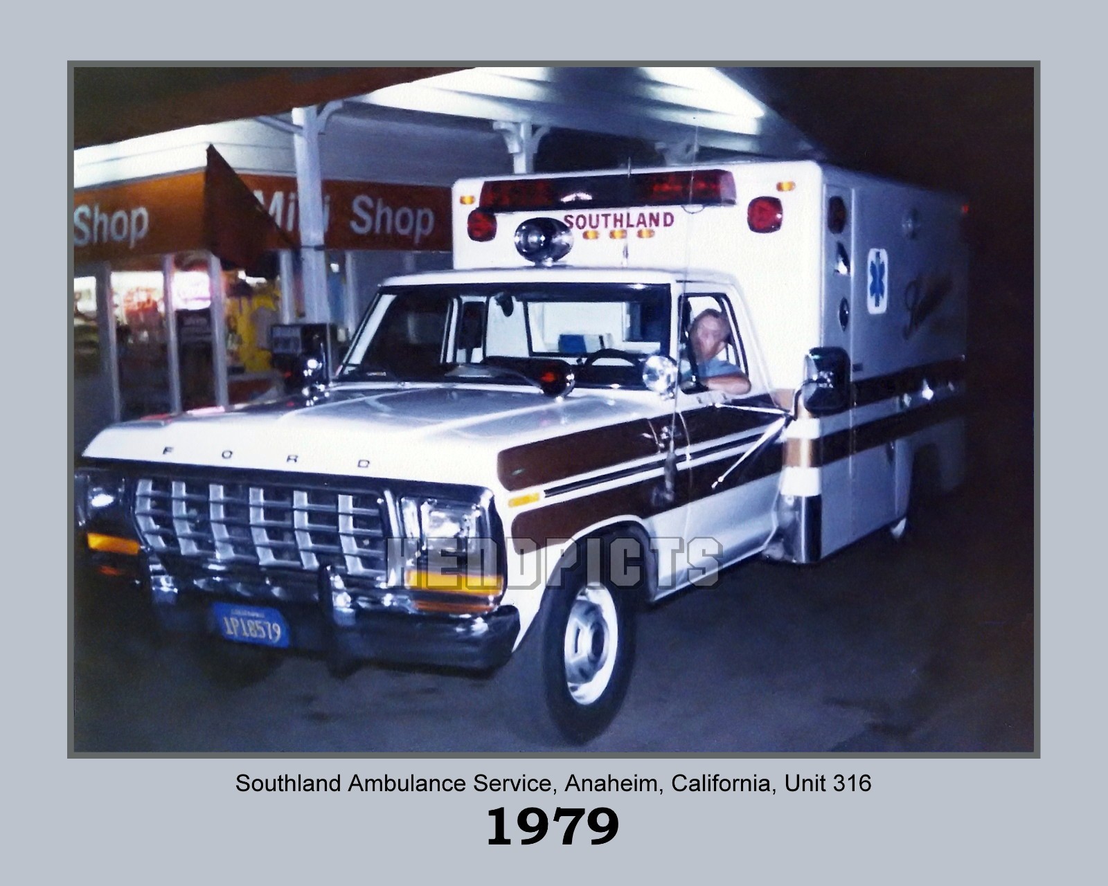 1970s Southland Ambulance Unit 316 (BLS), New 8×10 Unframed Photo VFRPBT_0067