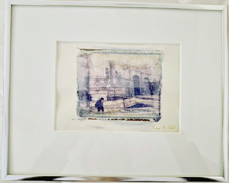8 X 10″ FRAMED MATTED POLAROID TRANSFER ‘WAITING’