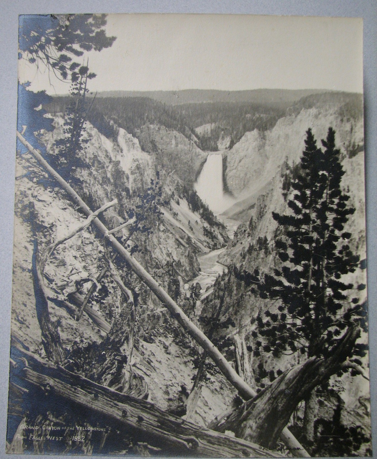 “Grand Canyon of the Yellowstone from Eagles Nest 1882” by L. A. Huffman