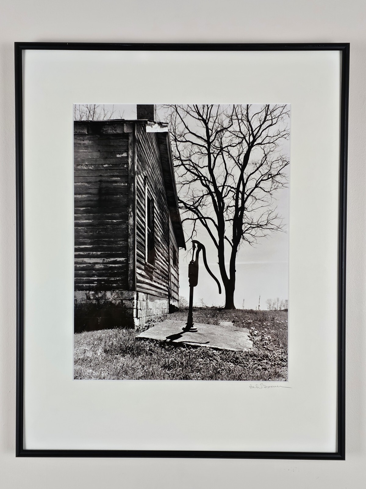 Original Signed John Bower 35mm Fine Art B&W Photograph 20×16 Framed Midwest Art