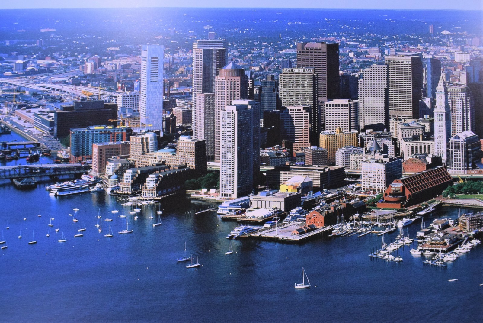 Boston Massachusetts Aerial Skyline – Unframed, Blakeway Panorama Print
