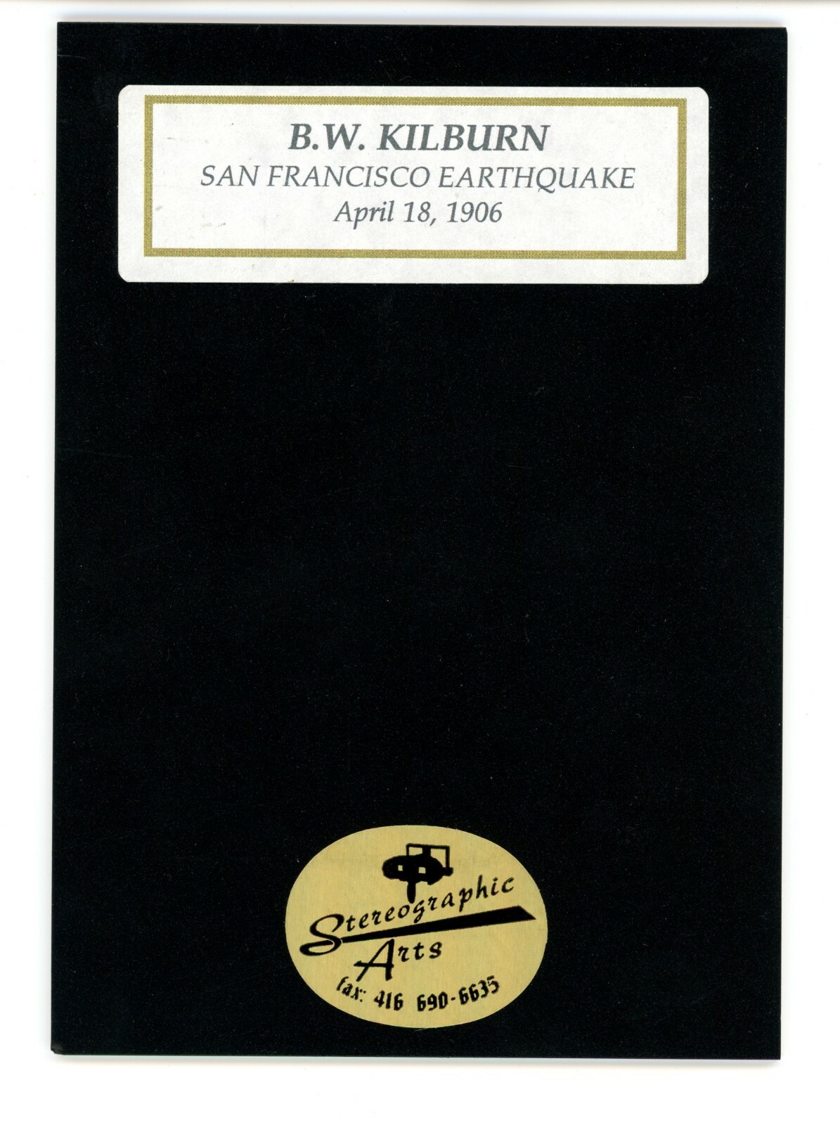 San Francisco Earthquake Circa 1906 3-d Photo Reprint Stereographic Arts 5×7