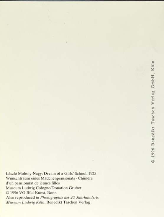 László Moholy-Nagy Art Photo Print Card 4.5”x6” Dream Of A Girls School