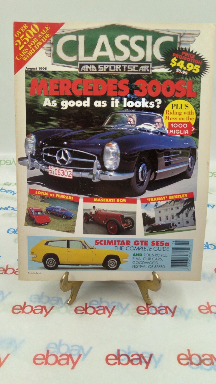 Classic And Sportscar Magazine AUG 1995 MERCEDES 300SL