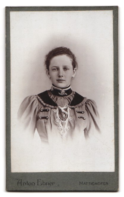 Photograph Anton Ebner, Mattighofen, Postgasse 117, Royal Coat of Arms with Mono